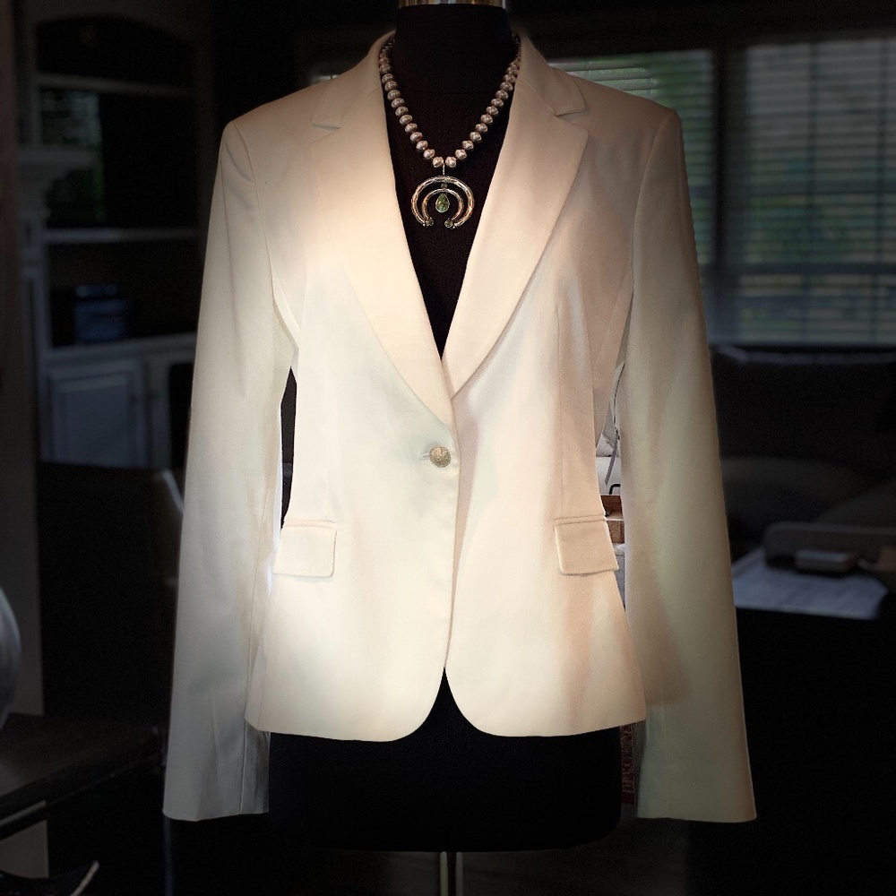 NWT ELIE TAHARI White Blazer Jacket